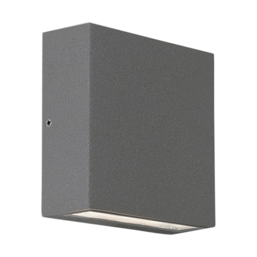 Elis Single LED Wall Light 240V (7203) Textured Painted Silver 4.4W