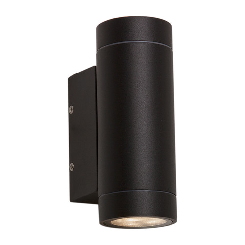 Dartmouth Twin LED Outdoor Garden Pillar Light 240V 8.1W 3000K Warm White Textured Black