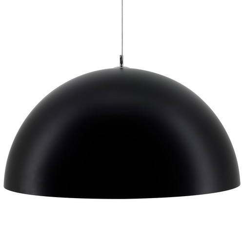 Eclipse Pendant Large Matt Black shade with Grey interior 100W
