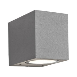 Chios 80 Outdoor Garden Wall Light 240V Textured Grey 6W