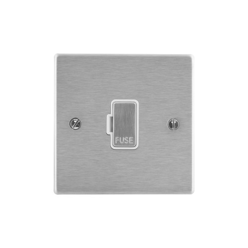 Fuse Spur 1 gang 13 amp unswitched fuse spur Satin Stainless