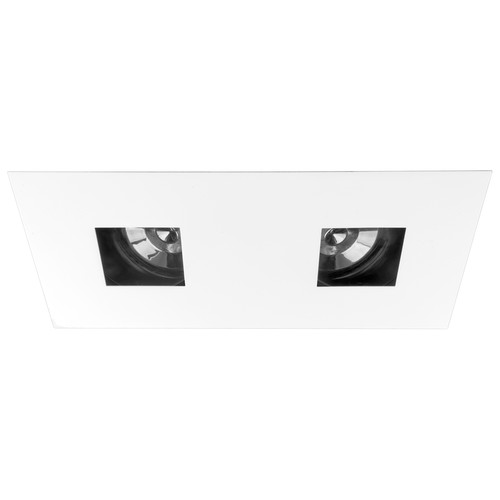 Invisible Tilt Square End to End GU10 240V 2 x 50W RAL 9010 Pure White