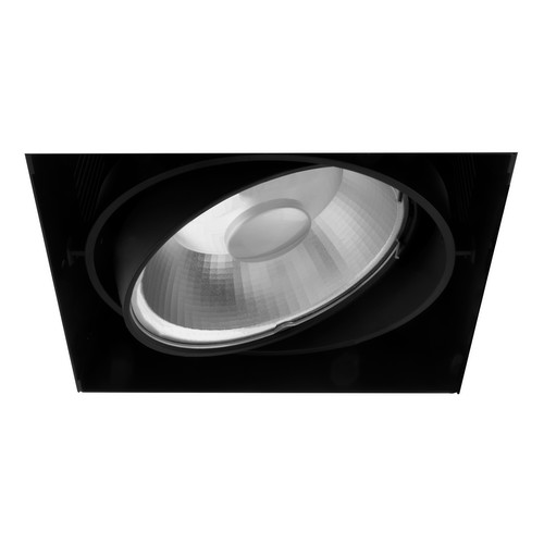 Grid Trimless Single LED GU10 / ES111 Downlight 240V 75W Black