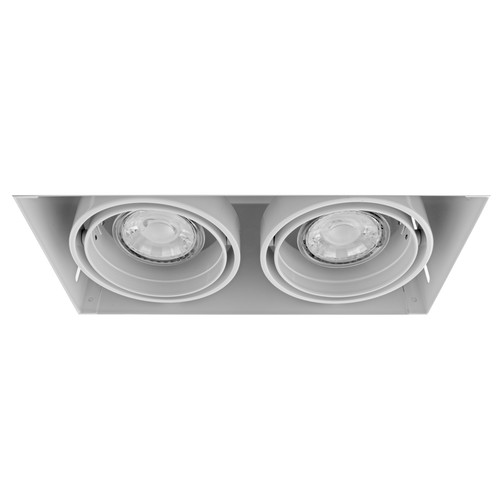 Grid Trimless Double LED GU10 / AR70 Downlight 240V 2 x 50W White