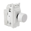 LED 2-Way Push On / Off Rotary Dimmer 0 1-10 LEDs (1 Grid Space) White 120W