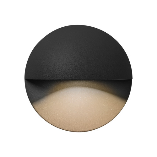Tivola Outdoor Garden Low Level Wall Light 700mA Textured Black 2W 3000K Warm White
