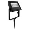 LED Black Outdoor Garden Floodlight Spike 240V 10W (=100W) 3000K Warm White