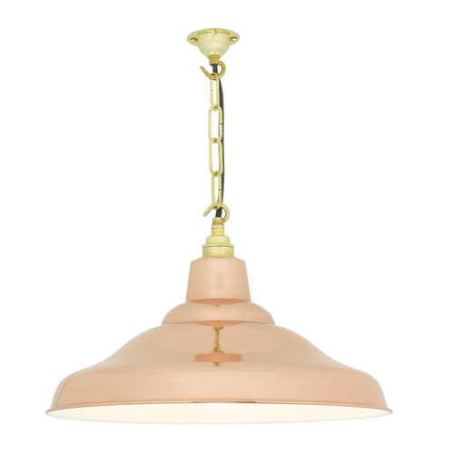 Polished Copper and White School Light Polished Copper/White 100W
