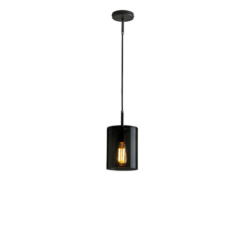 Brompton Medium Glass Pendant Anthracite 60W