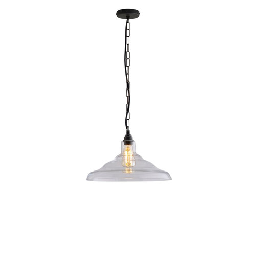 Medium Clear Glass School Pendant Clear 60W