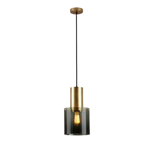 Brass and Anthracite Large Walter Pendant Brass/Anthracite 60W