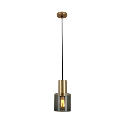 Brass and Anthracite Small Walter Pendant Brass/Anthracite 60W