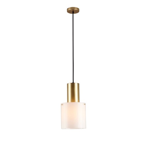 Brass and Opal Large Walter Pendant Brass/Opal 60W