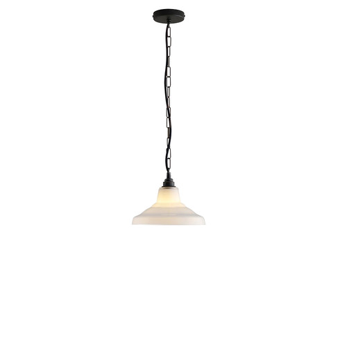 Small Opal Glass School Pendant Opal 60W