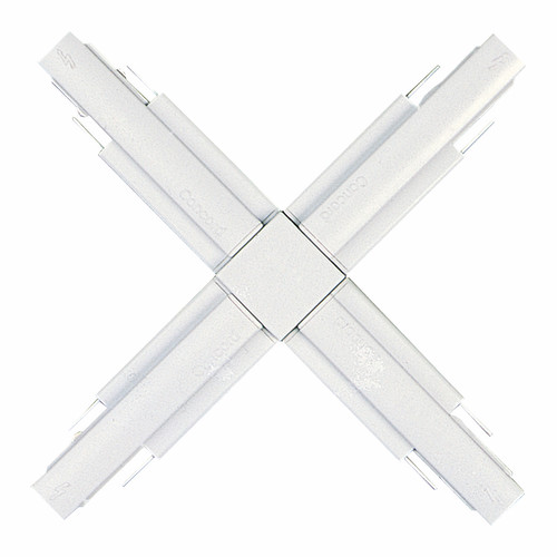 Single Circuit Track Pre-Wired 'X' Coupler White