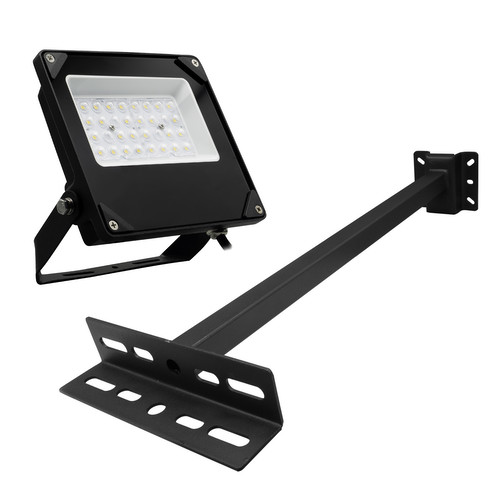 Black LED Slim High Brightness Outdoor Garden Sign Light 240V 30W (=300W) 3000K Warm White