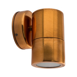 Smooth Lacquered Pillar Outdoor Garden Wall Light 240V Copper 35W