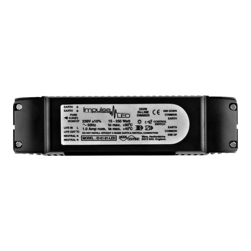 Impulse LED Leading Edge Dimmer 240V 250W Black