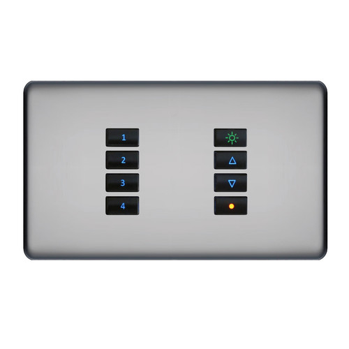 SceneStyLED4 Kit Polished Chrome Plate Black Buttons