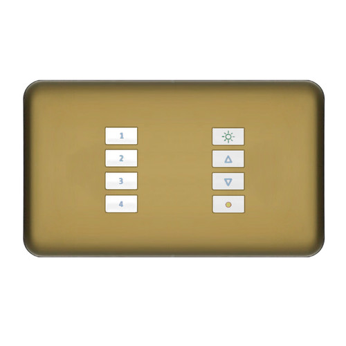 SceneStyLED4 Kit Polished Brass Plate White Buttons