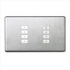 SceneStyLED4 Kit Brushed Stainless Steel Plate White Buttons