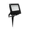 LED Black High Brightness Outdoor Garden Floodlight Spike 240V 20W 3000K Warm White