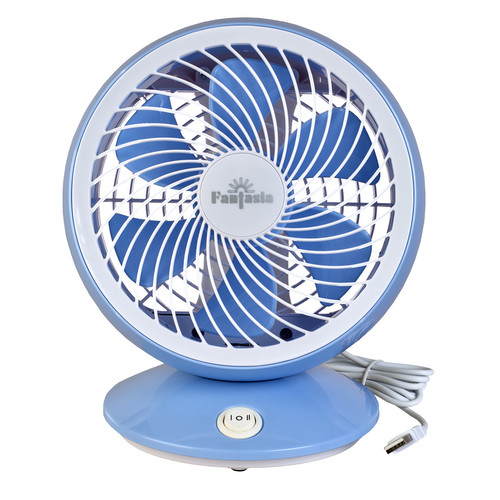 Tilting Head Cooling USB Desk Fan Blue 6'' (16 cm)