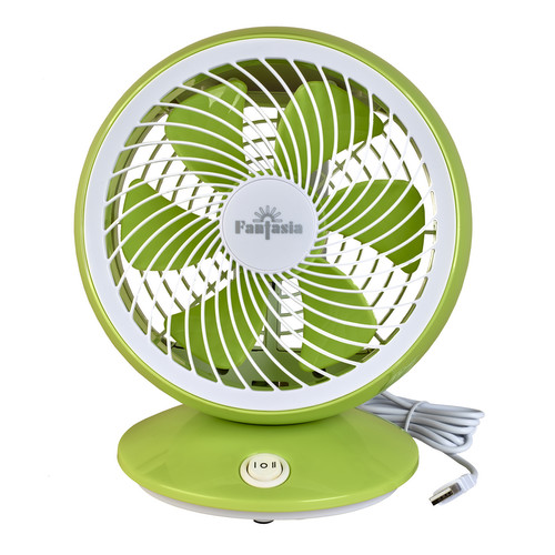 Tilting Head Cooling USB Desk Fan Green 6'' (16 cm)