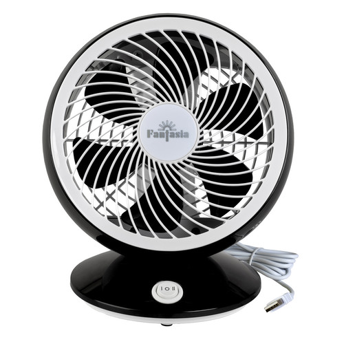 Tilting Head Cooling USB Desk Fan Black / White 6'' (16 cm)