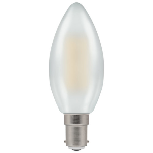 SBC LED Candle Light Bulb 5W 470lm (=40W) Dimmable 240V Pearl 2700K Warm White