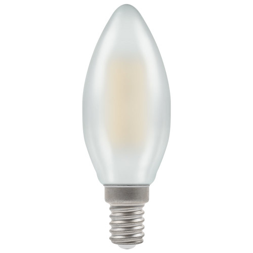 SES LED Candle Light Bulb 5W 470lm (=40W) Dimmable 240V Pearl 2700K Warm White