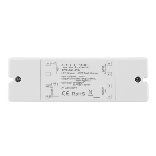 1-10V / Push Button Dimmable Interface (Constant Voltage) 144W - 288W 12V-24V