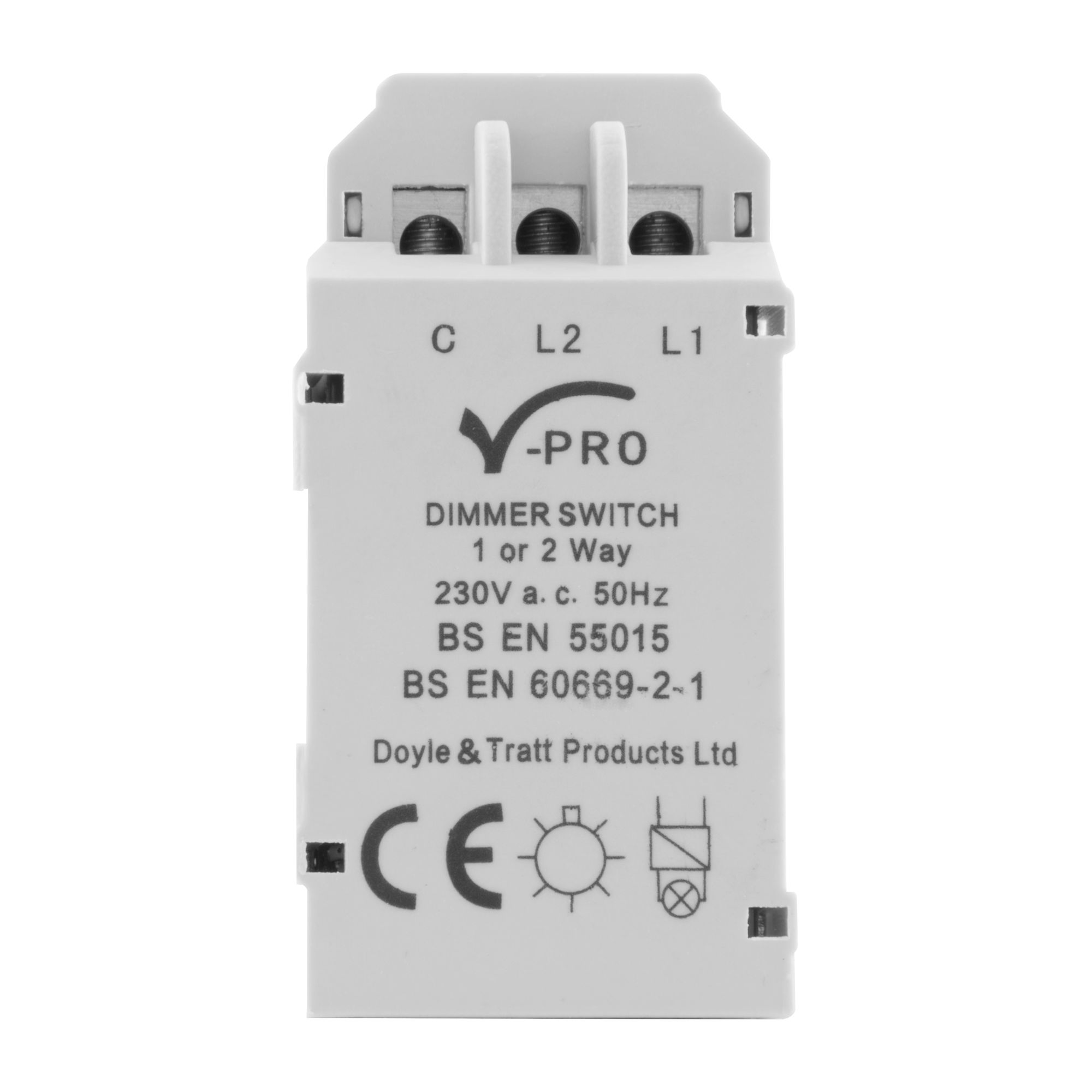 LED Trailing Edge 2Way Push On / Off Rotary Dimmer 130 LEDs White