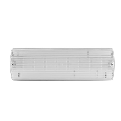 Emergency Maintained  LED Bulkhead IP65 with Legend Kit 5W White
