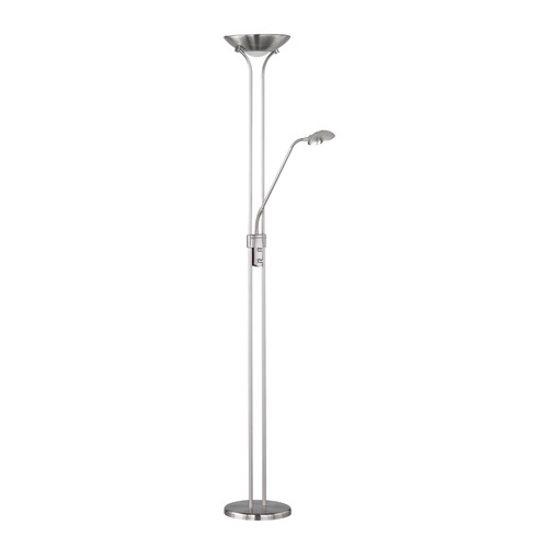 Spock Floor Standing LED Lamp 20/5W Satin Nickel