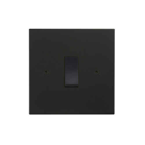 Horizon Square Rocker Switch 1 gang 20 amp 2 way Matt Black