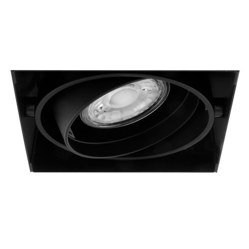 Grid Trimless Single LED GU10 / AR70 Downlight 240V 50W Black