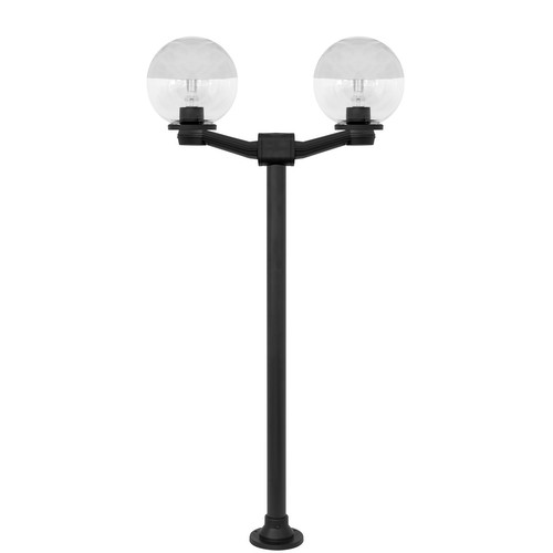 Globe Post Double Arm Kit 250mm Crown Silver 1800mm