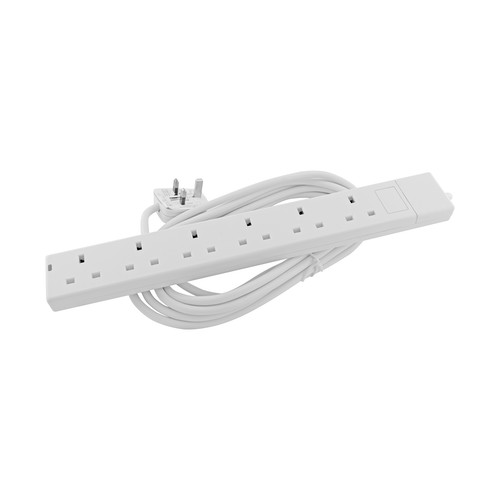 6 Way Plug Extension Lead 240V 5m 13A