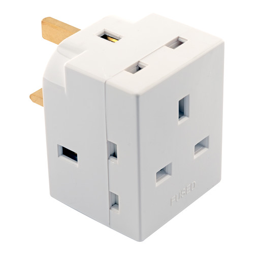 Plug Adaptor 13A 3 Way