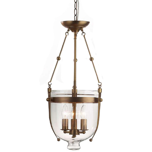 Bobby Pendant 240V Antique Brass 3 x 60W