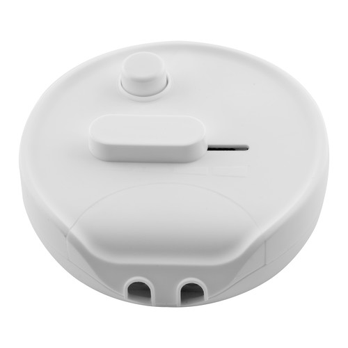 3 Core In-Line Slide Dimmer and Push Button Switch 240V White 4-25W