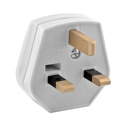UK Mains Plug White 13A