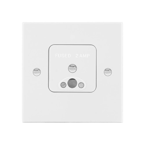 Clock Point Picture Socket Fuse Spur White 2 amps