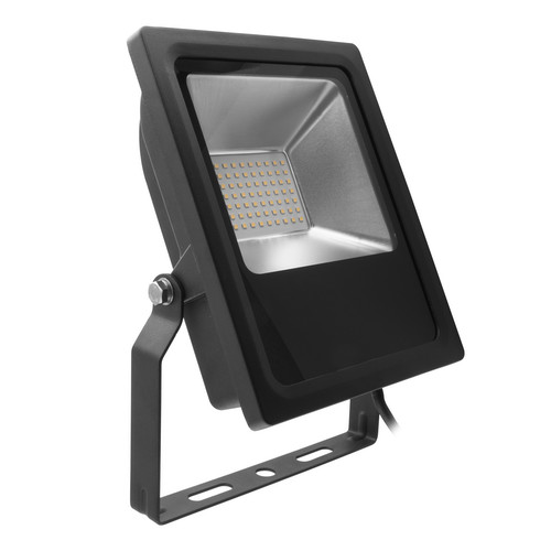 LED Black Outdoor Garden Floodlight 240V 30W (=300W) Blue