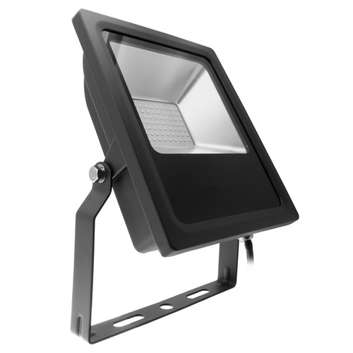 LED Black Outdoor Garden Floodlight 240V 30W (=300W) Green
