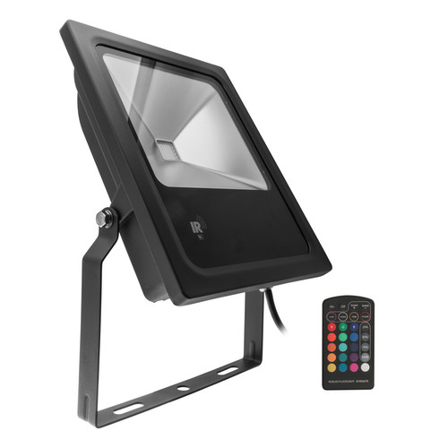 LED Black Floodlight 240V 60W (=600W) RGB