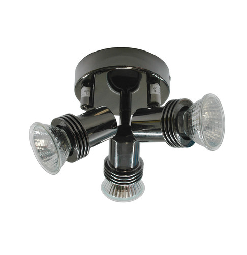 Space Triple Surface Mounted Spotlight 240V 3 x 50W Black Chrome