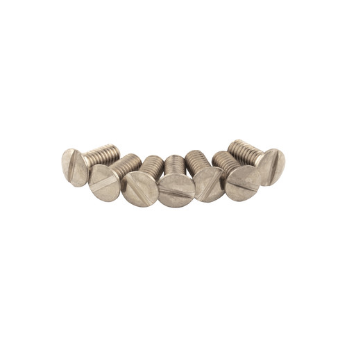 Flat Plate Slotted Screw Nickel Plated 8mm