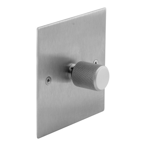 Retro Dimmer Switch Aluminium Silver